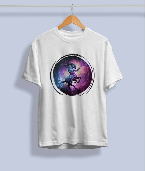 Дамска тениска с илюстрация Зодия Стрелец - TShirtArtShop.com